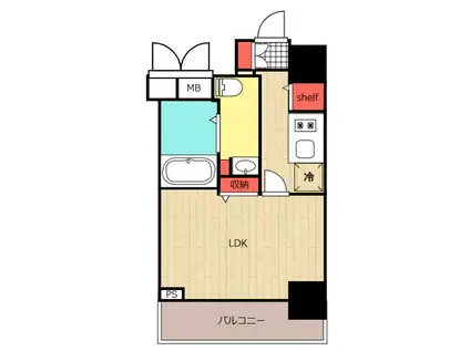 エスリード阿波座サウスプレイス(1K/11階)の間取り写真