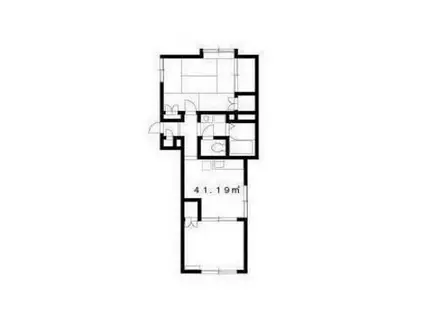 サウス OAKIII(2DK/2階)の間取り写真