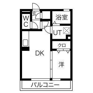 ハレアカラ(1DK/3階)の間取り写真