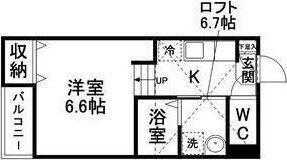 プリメロ(1K/2階)の間取り写真