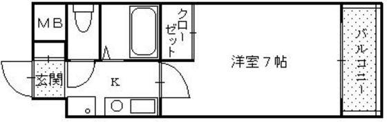 アイビル(1K/3階)の間取り写真