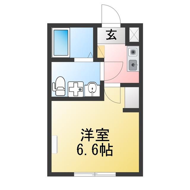 FORTWARABI(1K/3階)の間取り写真