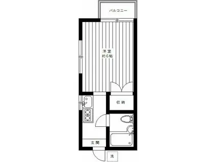 エミネントハイツ(ワンルーム/1階)の間取り写真