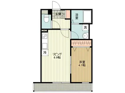 MAISON CALME(1LDK/2階)の間取り写真