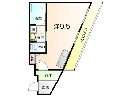 恵エクセル堺東(ワンルーム/5階)の間取り写真