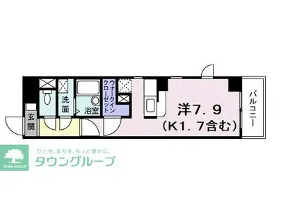 一葉松PHASE・2(1K/7階)の間取り写真