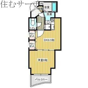 ヌーベルバーグ(1DK/3階)の間取り写真