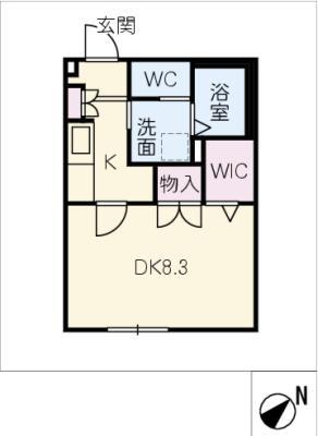 FILARE(1K/1階)の間取り写真