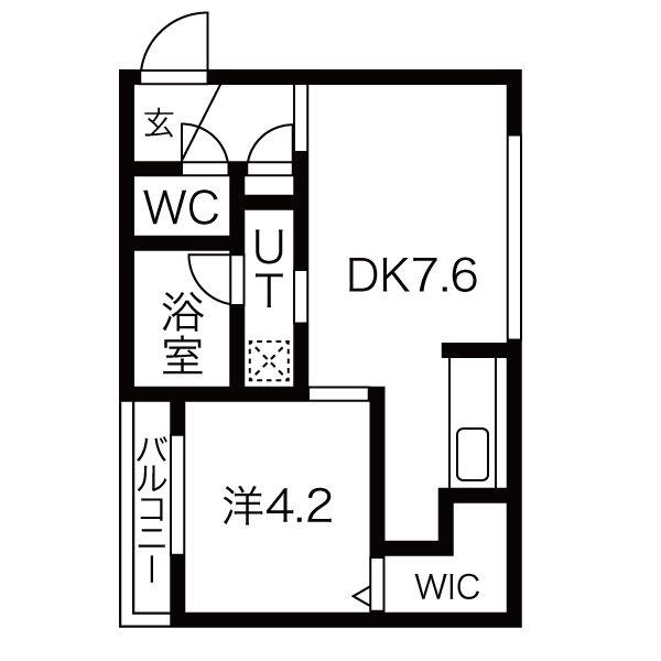 CHERISIS南6条(1LDK/2階)の間取り写真