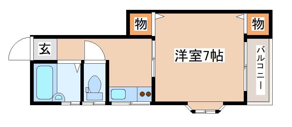 白川マンション(1K/3階)の間取り写真