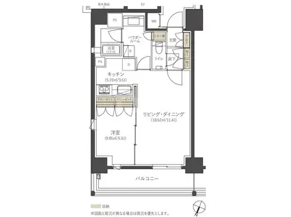 CLUB NEXUS 薬院大通(1LDK/7階)の間取り写真