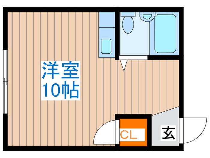 マルシンハイツ(ワンルーム/2階)の間取り写真