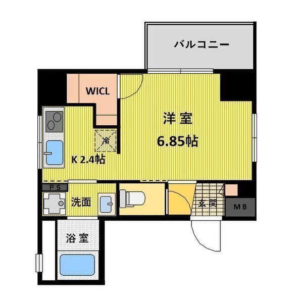 CASA AVENUE IKESHITA(1K/5階)の間取り写真