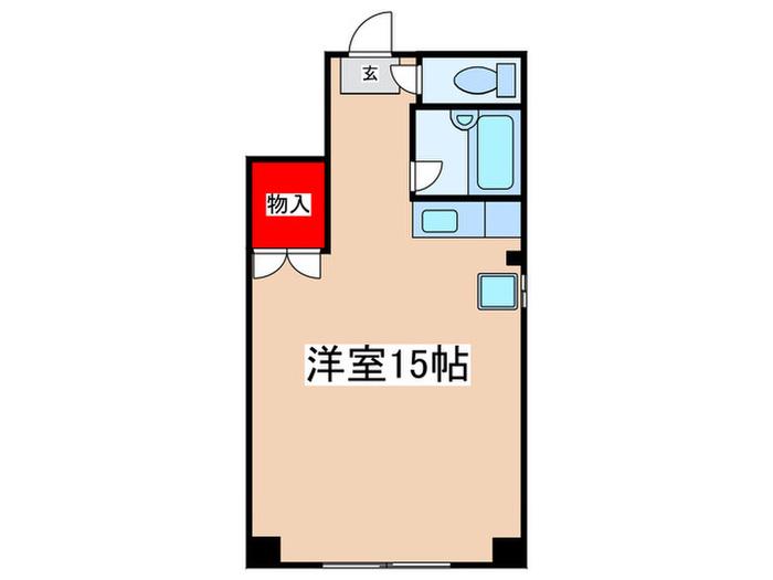 馬場マンション(ワンルーム/2階)の間取り写真
