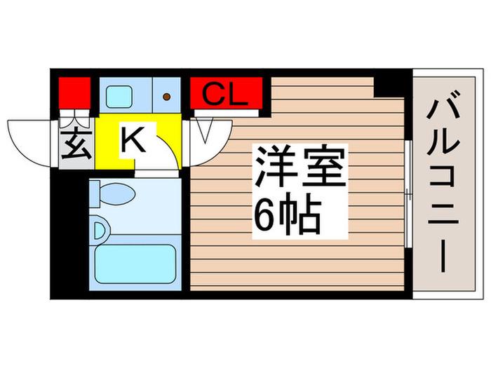 メゾン行徳(1K/2階)の間取り写真