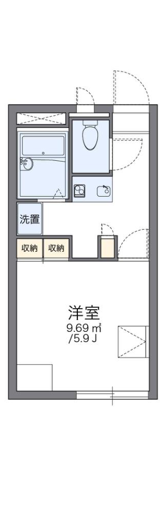 レオパレスCHUTTI(1K/1階)の間取り写真