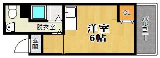 あじさい7(ワンルーム/4階)の間取り写真