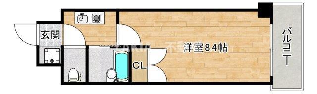 リベルター(1K/2階)の間取り写真