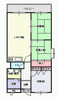 レジデンス(3LDK/3階)の間取り写真