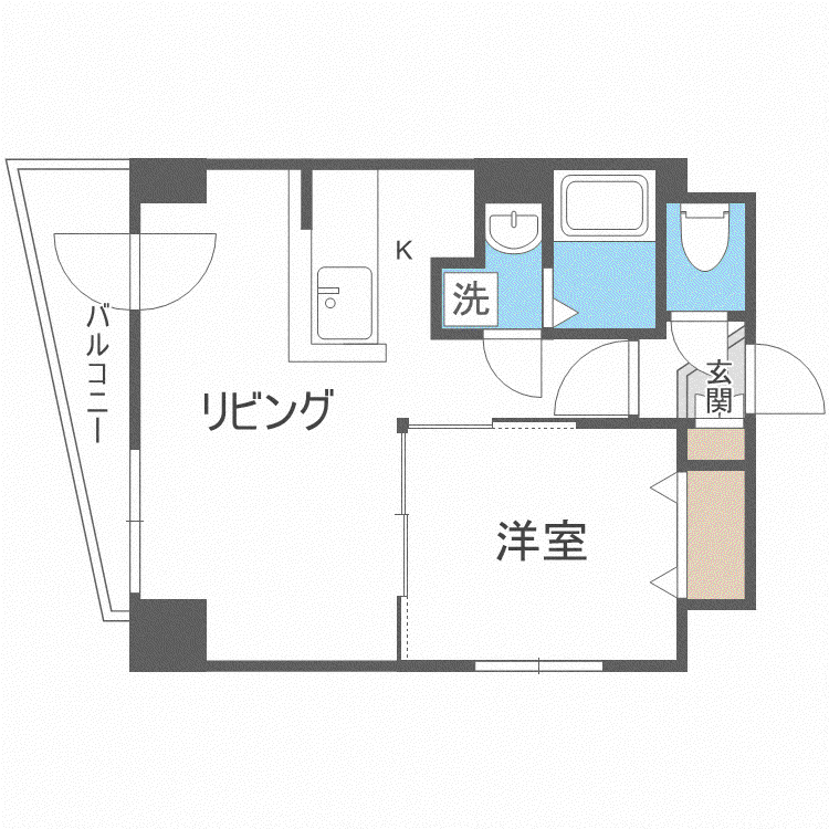 EFII(1LDK/7階)の間取り写真