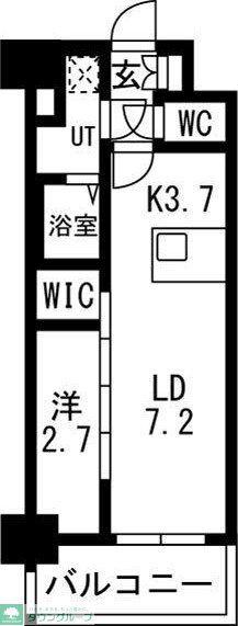 メイクスアート名駅南IV(1LDK/2階)の間取り写真