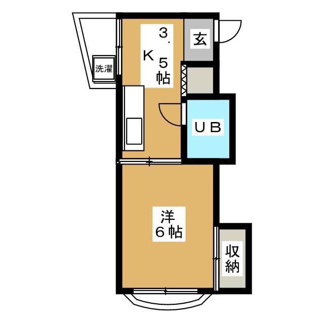 アクティブ35(1K/3階)の間取り写真