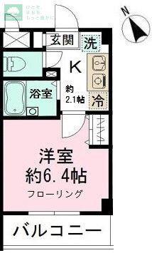 ミリアビタNO5(1K/2階)の間取り写真