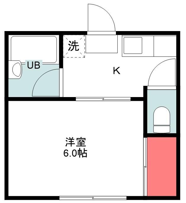 CORAL B(1K/1階)の間取り写真