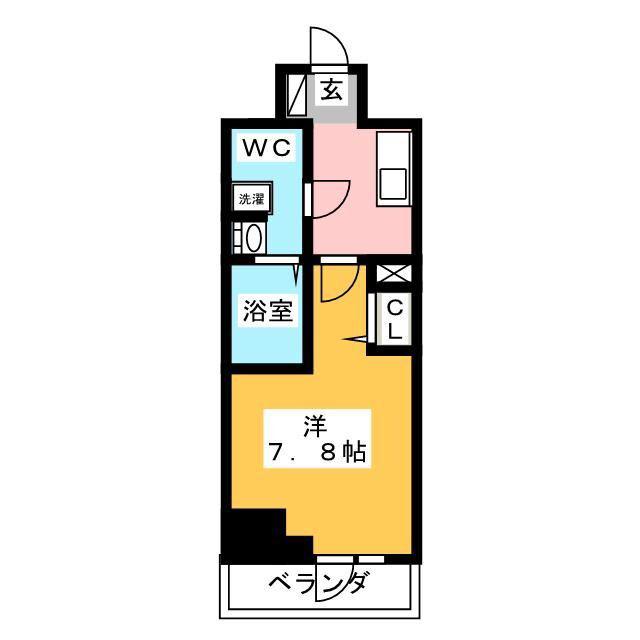 オーキッドレジデンス上野(1K/14階)の間取り写真