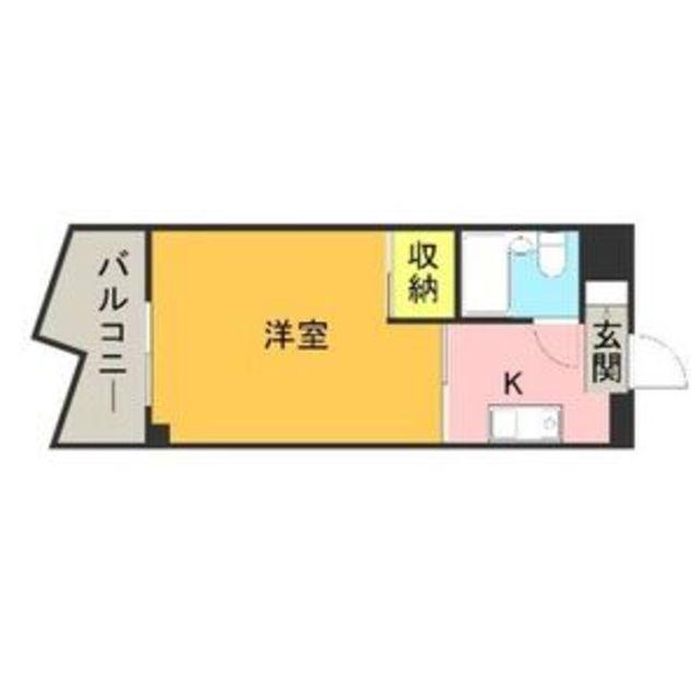 メゾン・ド・西新(ワンルーム/3階)の間取り写真