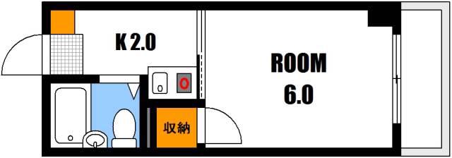 第7やたがいビル(1K/4階)の間取り写真