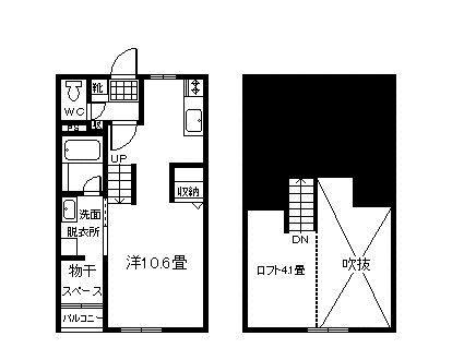 HIDAMARI(ワンルーム/1階)の間取り写真