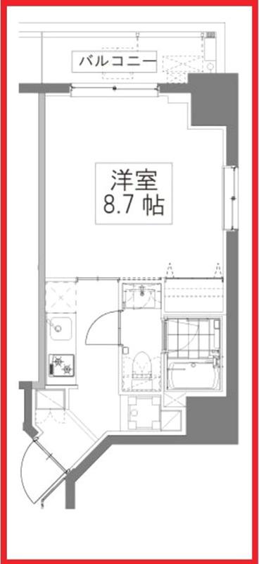 森下レジデンス壱番館(1K/4階)の間取り写真