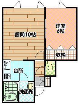 AQUA HILLS(1LDK/2階)の間取り写真