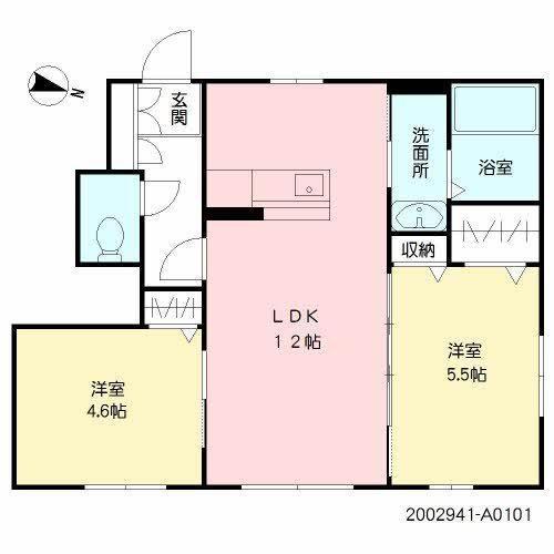 ベラ・ルーチェ和2(2LDK/1階)の間取り写真