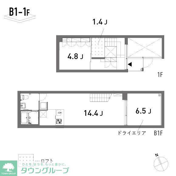 ULULA(1SLDK/1階)の間取り写真