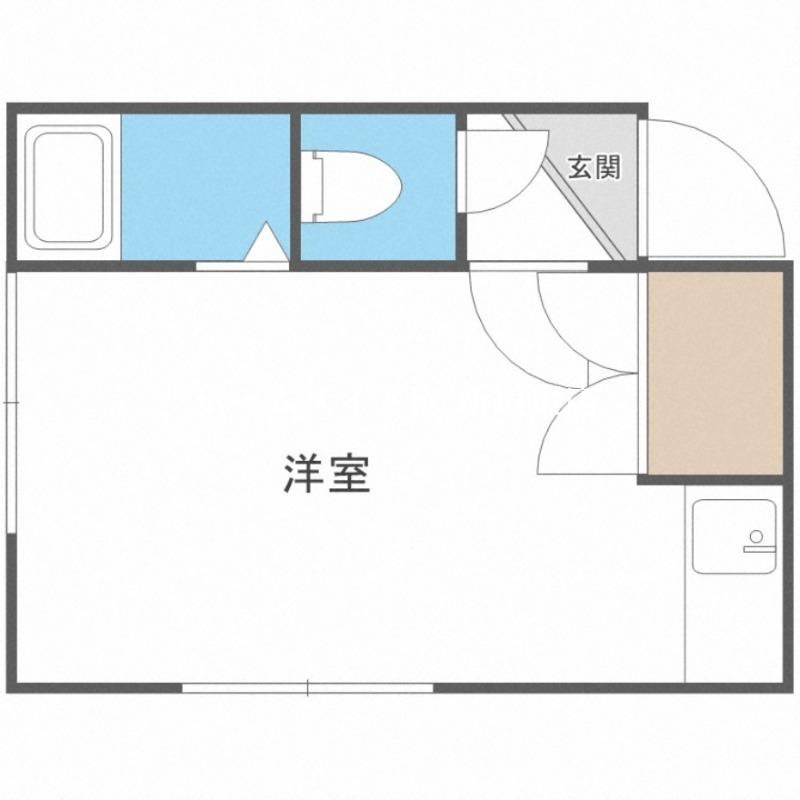 クルーズハウス元町(ワンルーム/2階)の間取り写真