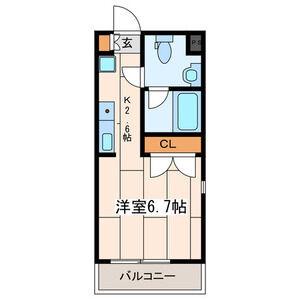 リジェール宮崎台(ワンルーム/3階)の間取り写真
