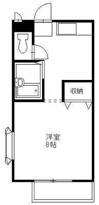 リモージュK(1K/2階)の間取り写真