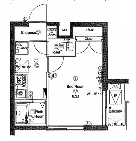 REV REFAYS BB(1K/3階)の間取り写真