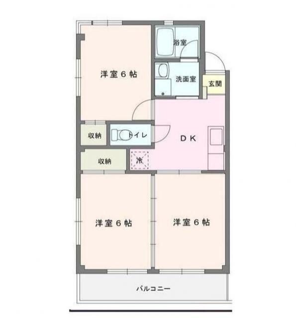第5大島マンション(3DK/3階)の間取り写真