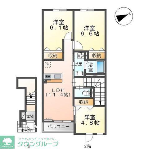 グランセビアン(3LDK/2階)の間取り写真