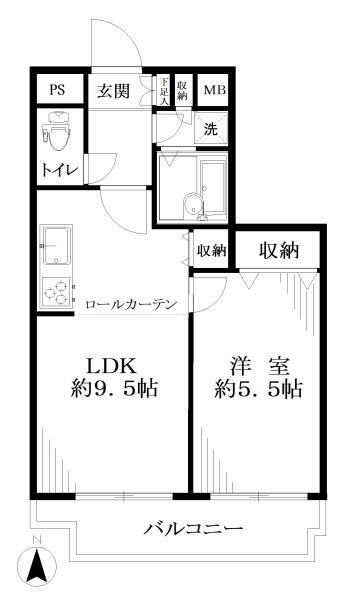 グレイス白金(1LDK/3階)の間取り写真