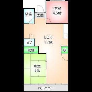 パストラル(2LDK/3階)の間取り写真