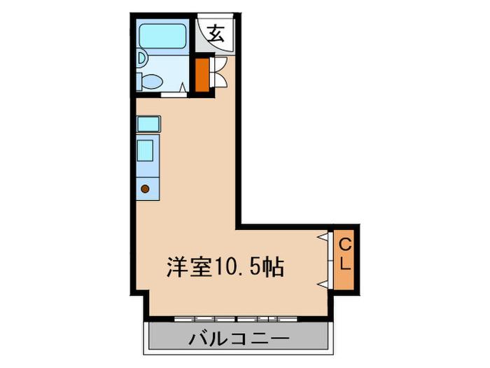 エトワール(ワンルーム/2階)の間取り写真