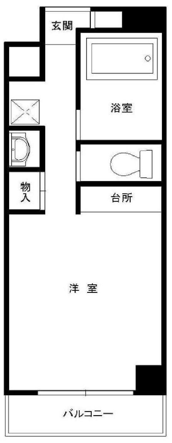レジーナ西宮北口(ワンルーム/2階)の間取り写真
