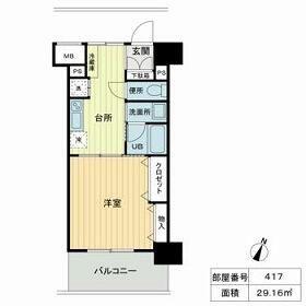 フィットエル仙台一番町(1K/4階)の間取り写真