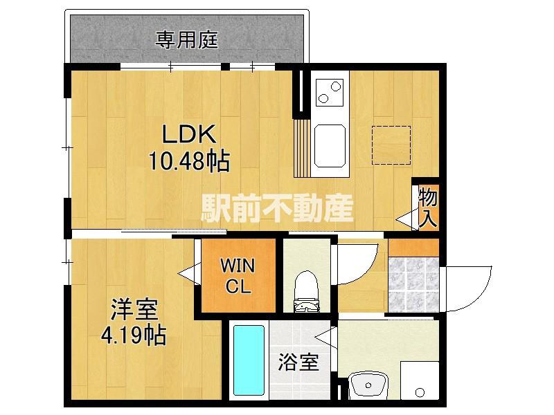 アルクアンシエル(1LDK/1階)の間取り写真