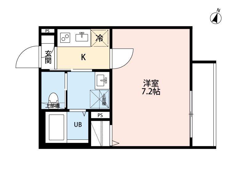 ROBOT HOME 与野本町III(1K/1階)の間取り写真