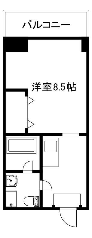 THE VINTAGE IWAKURA(1DK/3階)の間取り写真